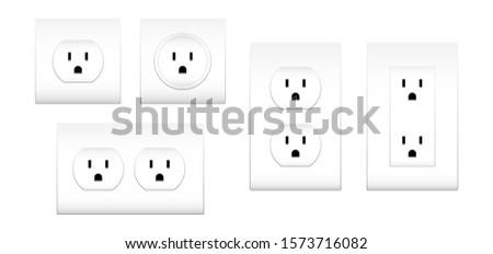 Outlet socket NEMA connector vector illustration icon