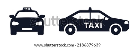 Taxi cab car vector icon