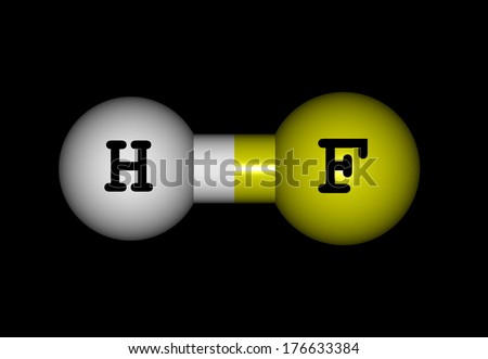 Hydrogen fluoride is a chemical compound with the formula HF. This colorless gas is the principal industrial source of fluorine, often in the aqueous form as hydrofluoric acid