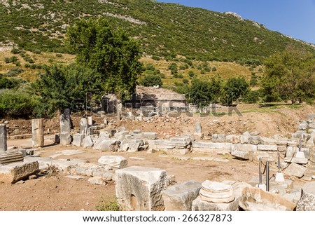 The wreckage of the buildings of the ancient Ephesus, Turkey (UNESCO tentative list)