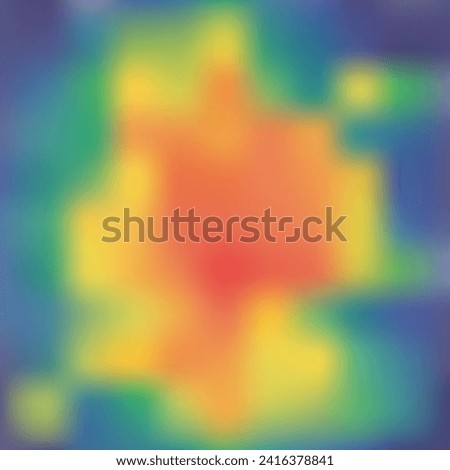 Abstract infrared thermographic background. Vector illustration. Heat map