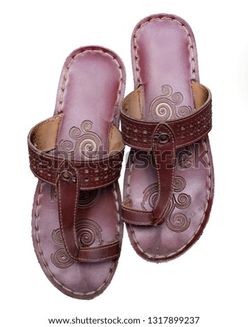 KOLHAPURI CHAPPAL Original Old-Fashioned Beautiful Purple for Men Slipper Sandal