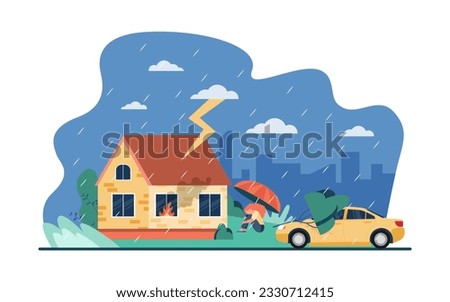 Similar – Image, Stock Photo storm damage Characters