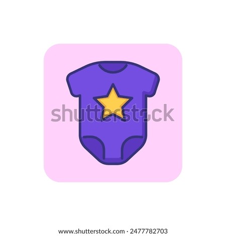 Baby bodysuit line icon. Clothes concept. Childhood, kid, newborn, bodysuit. Vector illustration for topics like childhood, nursery, baby birth