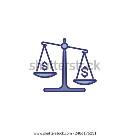 Money scale line icon. Dollar, balance, budget. Finance concept. Can be used for topics like accounting, economy, business