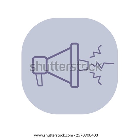 Megaphone line icon. Loudspeaker, bullhorn outline sign. Announcement, promotion, advertising, social media concept. Vector illustration, symbol element for web design and apps