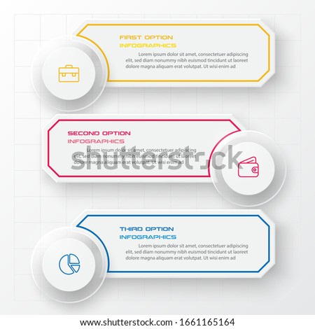 Business infographics template 3 steps,Vector illustration.