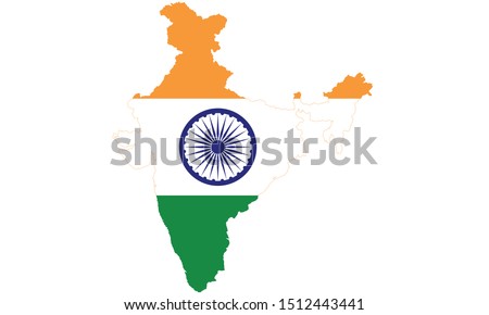 India Map and Flag Background 