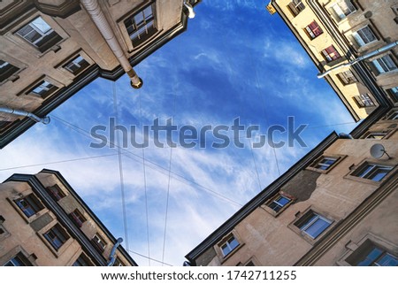 Similar – Image, Stock Photo Courtyard of an abandoned house