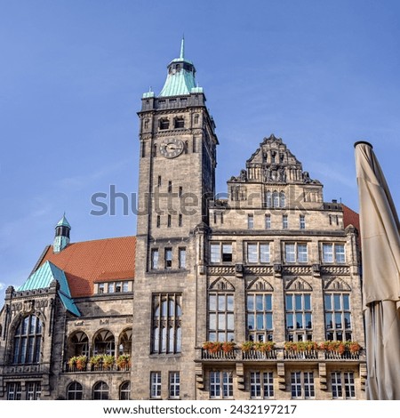 Similar – Foto Bild Kulturhauptstadt Chemnitz 2025 Blick über den Schlossteich Richtung Esse