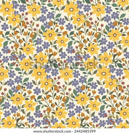 Similar – Image, Stock Photo Small yellow flowers on a gray rust colored house wall