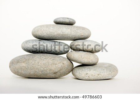 zen like stones, stock of pebbles, isolated object