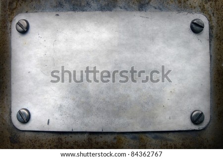 grunge door plate, metal background