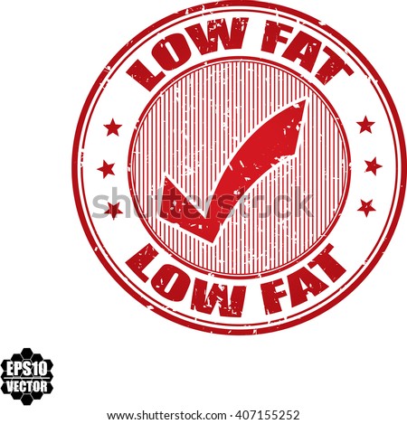 Low fat grunge stamp.Vector