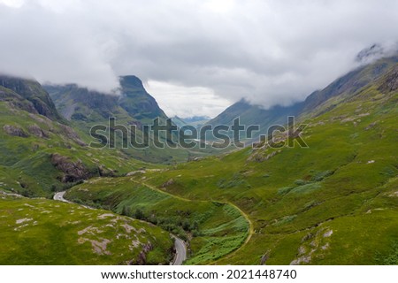 Similar – Image, Stock Photo Glencoe valley in the scottish highlands.