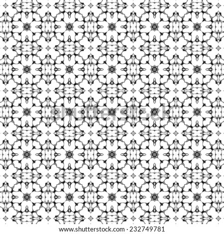 black and white Abstract decoration, retro floral and geometric ornament, lace pattern