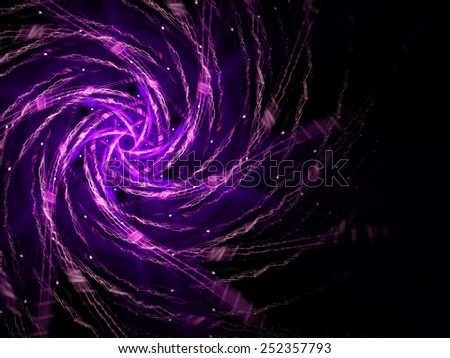 purple abstract fractal fantasy background with light rays