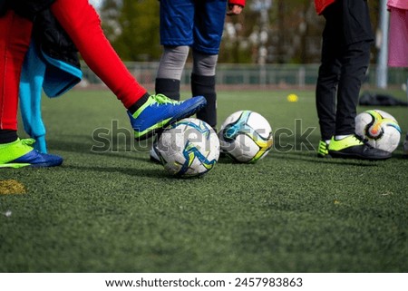 Similar – Image, Stock Photo Closed football field
