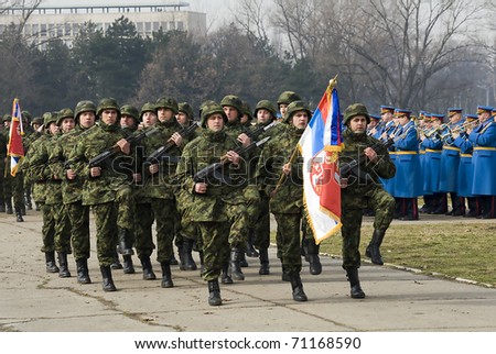 BELGRADE-FEBRUARY 13:Serbian armed forces military exercise \