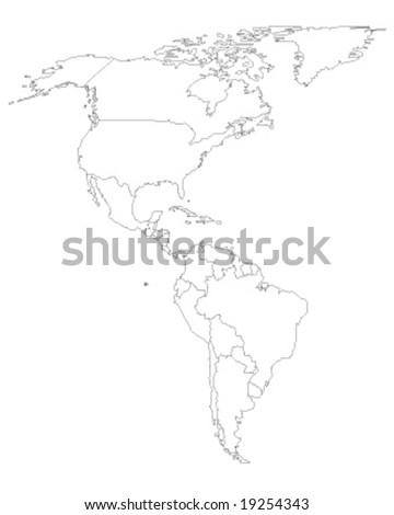 north and south america map vector illustation - ecology green series