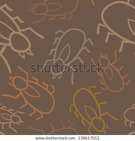 A seamless pattern of ticks, a disease carrying parasite.