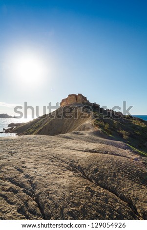Maltese rocky seascape, island\'s west side, Gnejna and Riviera Bay, Malta