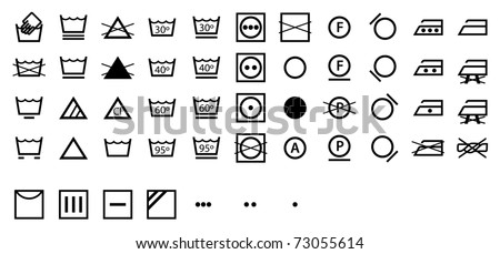 Complete International Laundry Symbols Collection