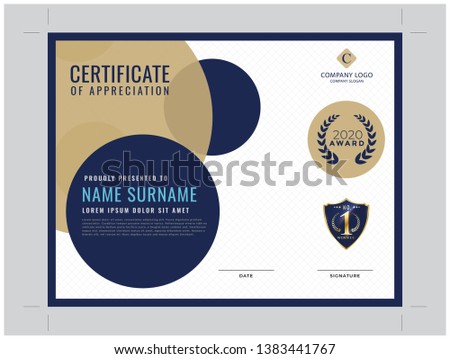 Blue Modern Certificate of Distributor
