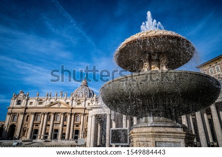 Fontana del Maderno, distra. Vatican City, Rome Imagine de stoc © 