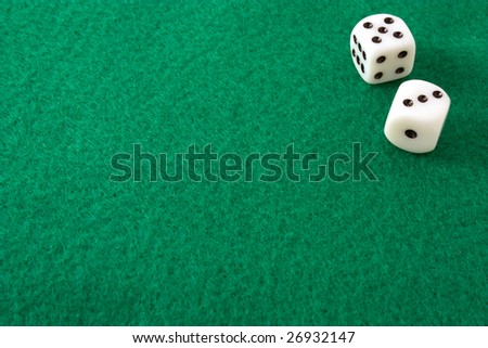A random roll of the dice on a green felt table