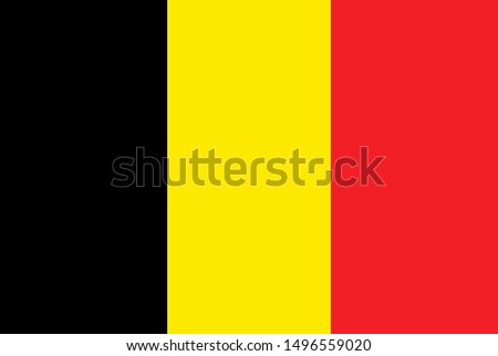 National Belgium flag. Simple flat vector illustration eps10