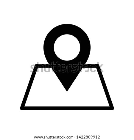 Map point icon flat vector illustration design isolated on white background