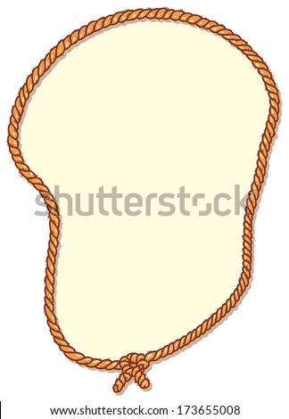 vector frame from rope isolated on white