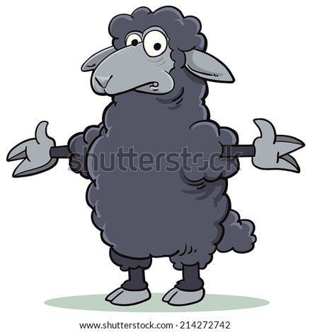 Cute Black Sheep Stock Vector 214272742 : Shutterstock