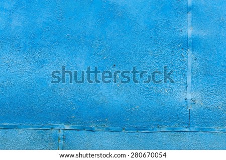 Wall painted bright blue background