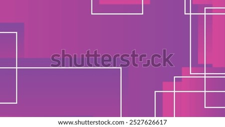 A bold and colorful abstract design featuring layered pink and purple rectangles, intersected by white lines. Ideal for modern backgrounds and design elements