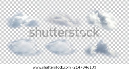 Vector of Realistic Isolated Cloud on Transparent background