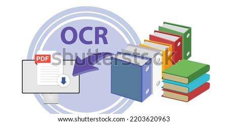 Cross-Language Optical Character Recognition (OCR) technology. Convert scans or images of text documents into editable files. Image to text. Transferring of paper file and folder to text typing, text 