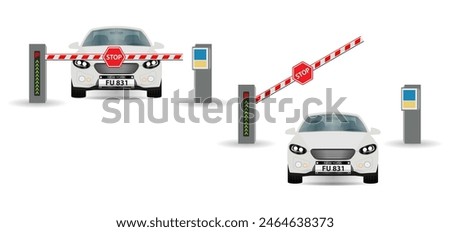 Similar – Image, Stock Photo Private parking in front of a residential building. Private. private parking for cars , Signs