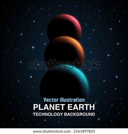 Planet Earth and Galaxy Space Square Card Vector Set: Stunning Solar System Designs Featuring Mercury, Venus, Earth, Moon, Mars, Jupiter, Saturn, and Asteroids for Social Media Posts, Flyers, Brochure