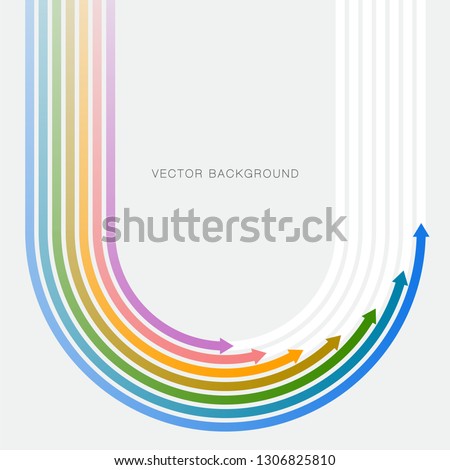 Colorful Arrows, Upward image, Vector Graphics