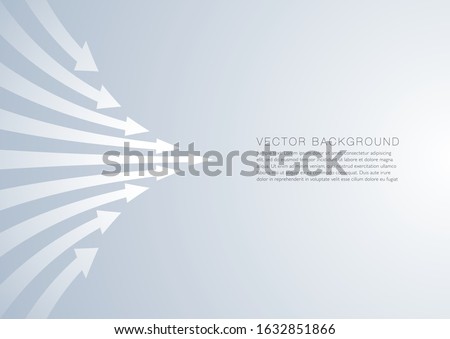 Arrows to integrate. White Arrows. Business flow chart. Vector background. Design element.