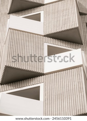 Image, Stock Photo Architecture detail with facade elements for sun protection