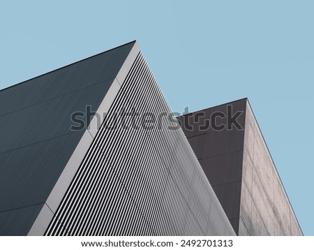 Similar – Image, Stock Photo Facade of a modern high-rise building with thunderclouds.