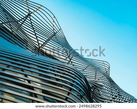 Similar – Image, Stock Photo Panel building facade with yellow roller