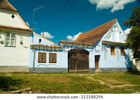 Viscri village, Transylvania, Romania. A beautiful house in the village of Viscri