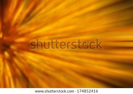 Abstract Background Of Yellow Light Zoom Left Side Motion Blur