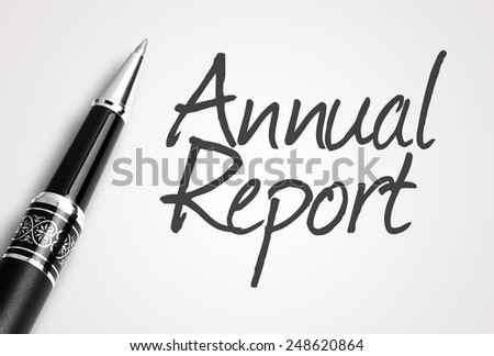 pen writes annual report  on paper