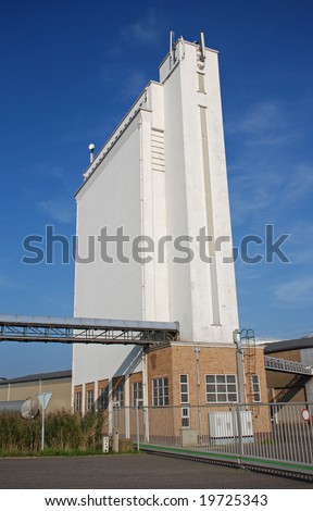 grain warehouse, a high industrial silo