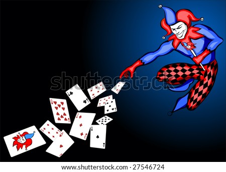 Joker Throwing Cards